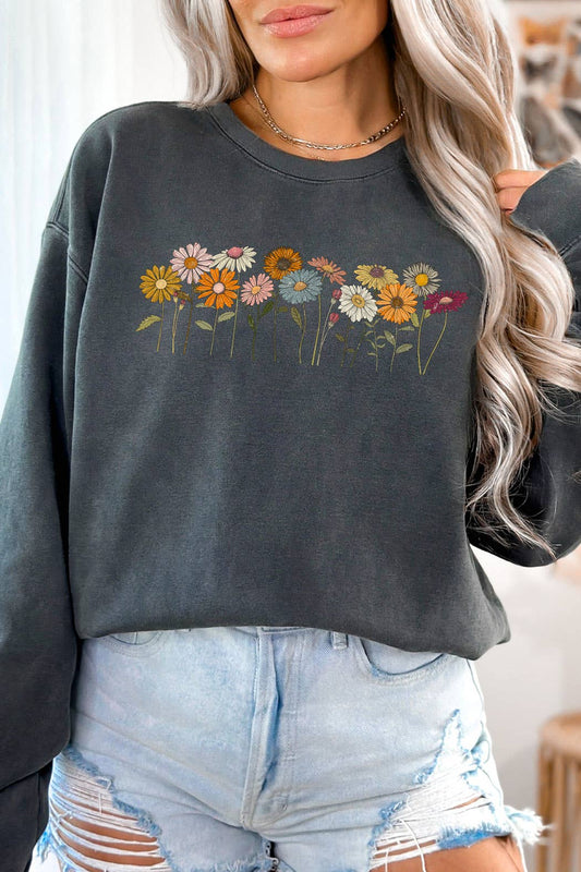 Flower Filed Comfort Colors Sweatshirt